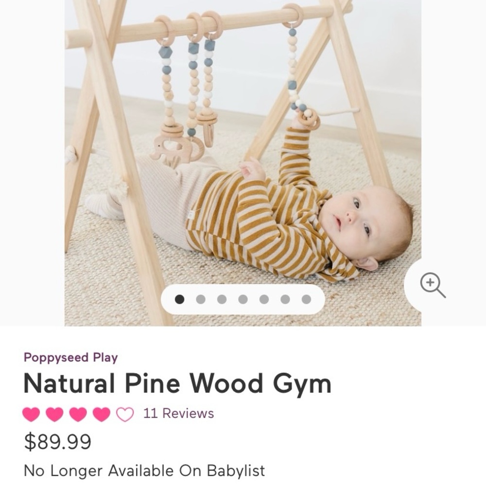Natural pinewood baby gym